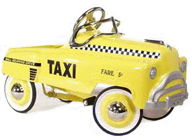 Sad Face Taxi Kids Pedal Car